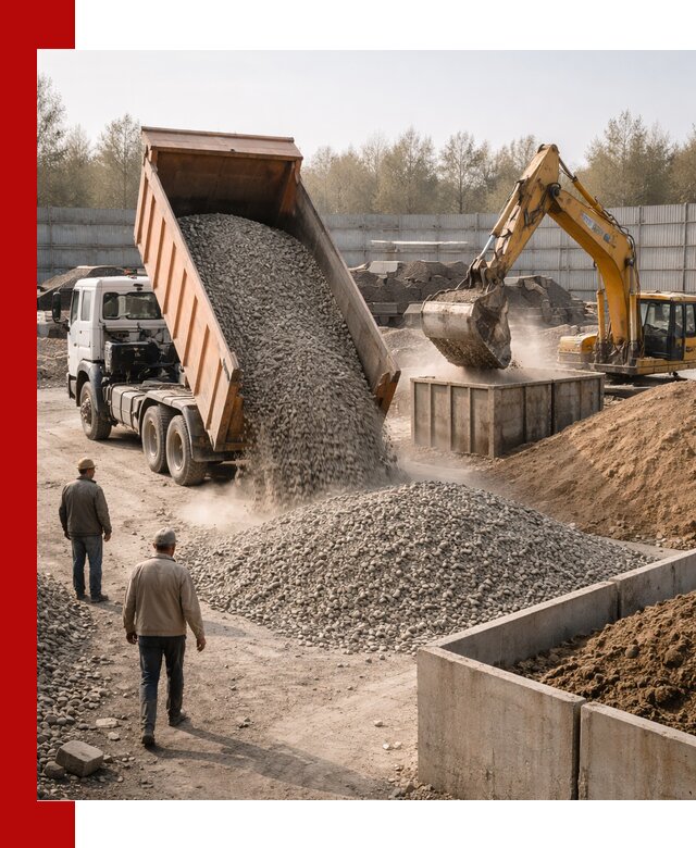 Доставка нерудных материалов с погрузкой и разгрузкой в Ярославле