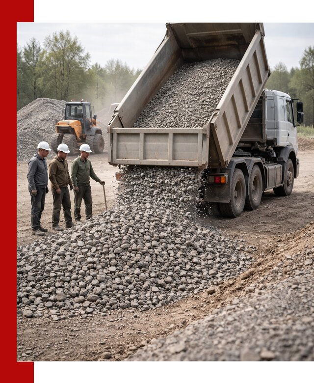 Доставка гравийного щебня фракции 70-120 в Ярославле
