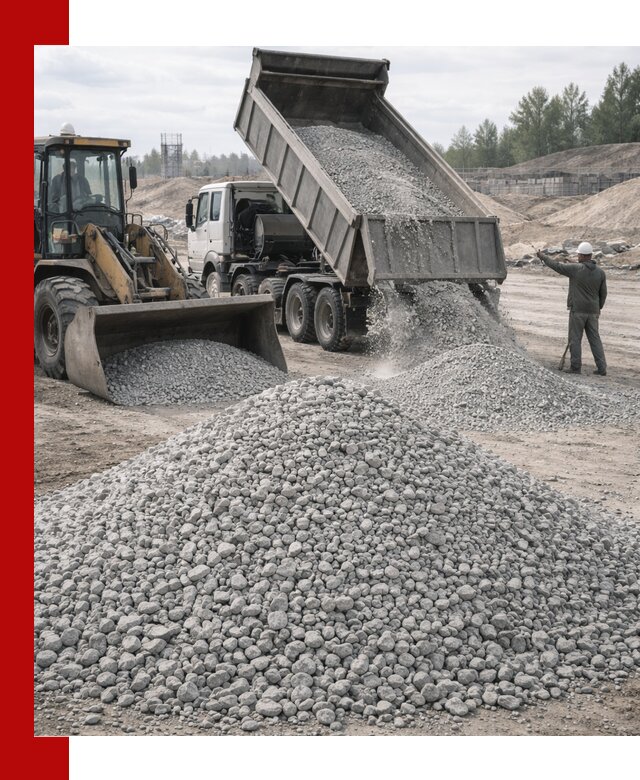 Доставка известнякового щебня фр. 5–20 в Ярославле