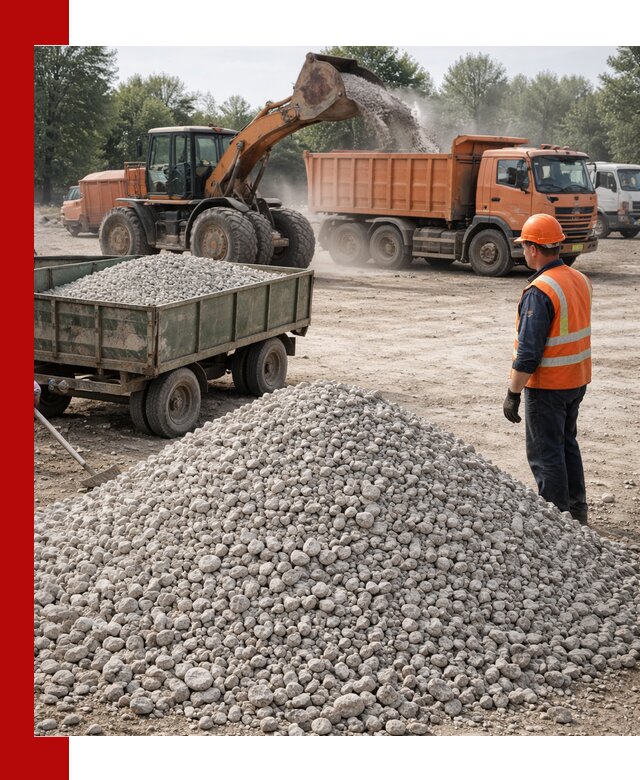 Доставка известнякового щебня фракция 20–40 в Ярославле