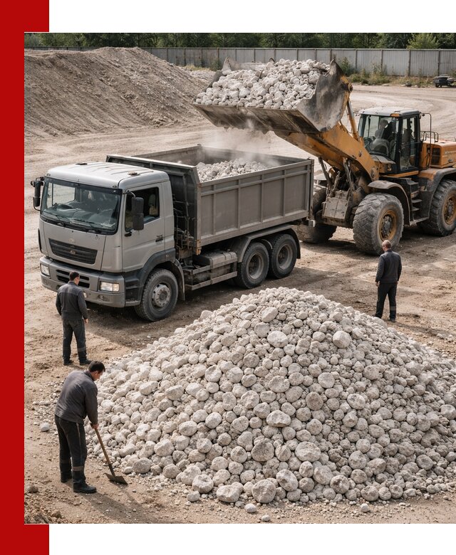 Известняковый щебень фракция 70–150 с доставкой в Ярославле