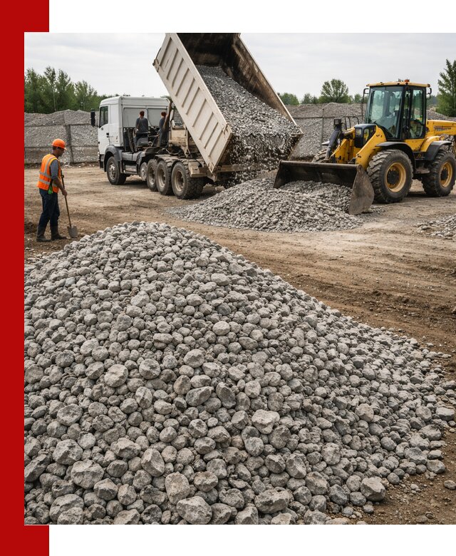 Доставка бетонного щебня фракции 40-70 в Ярославле