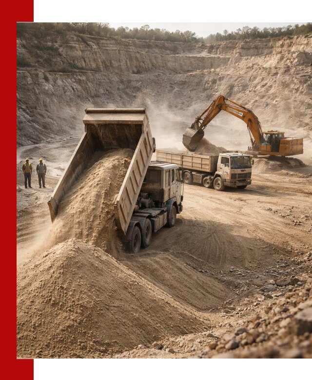 Карьерный песок навалом с доставкой в Ярославле