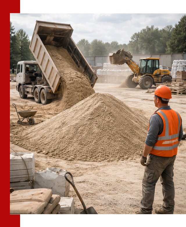 Доставка строительного песка с самосвалом в Ярославле