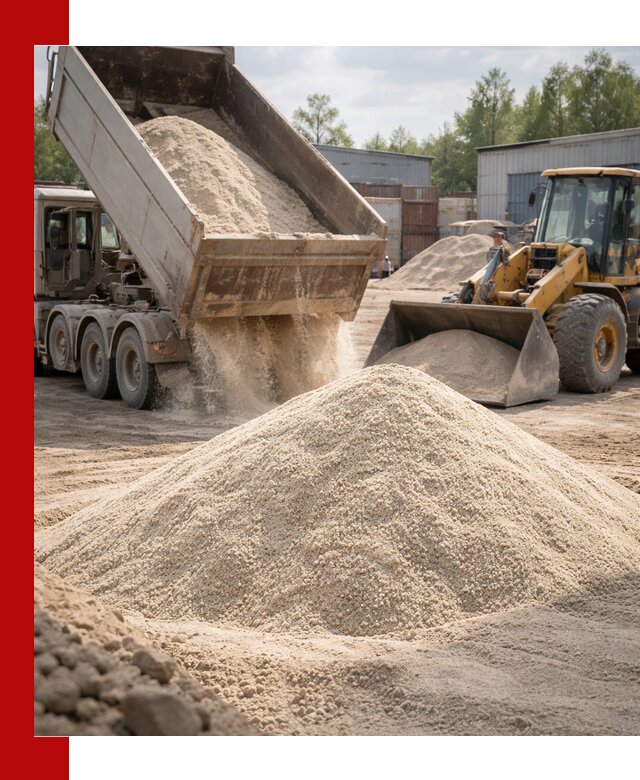 Кварцевый песок с доставкой в Ярославле для строительных работ