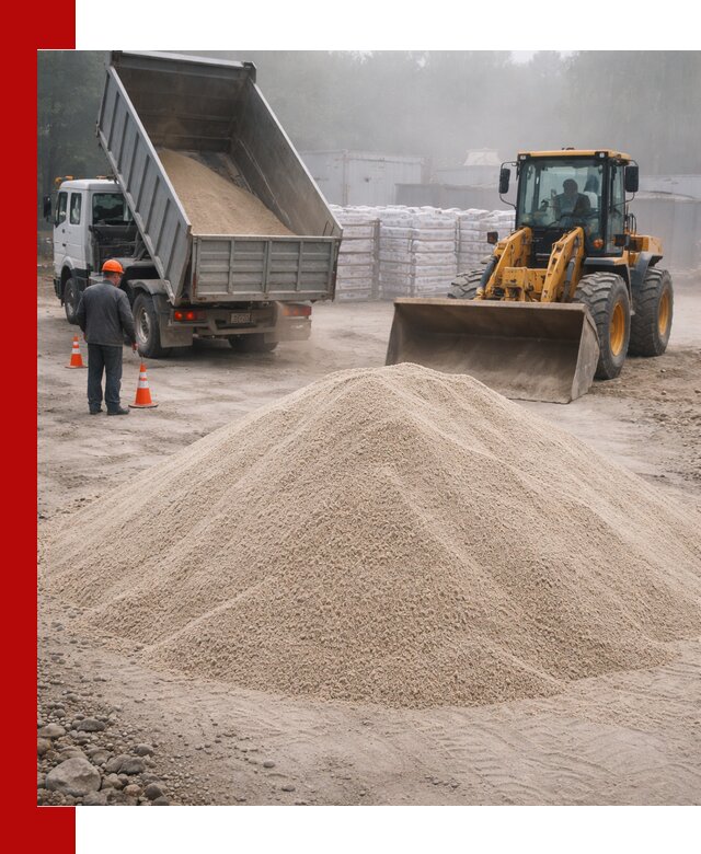 Кварцевый песок фракция 0–8 для стройработ в Ярославле