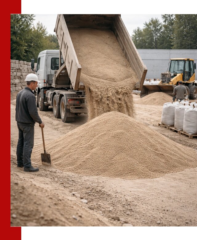 Кварцевый песок фракция 0–3 мм с доставкой в Ярославле
