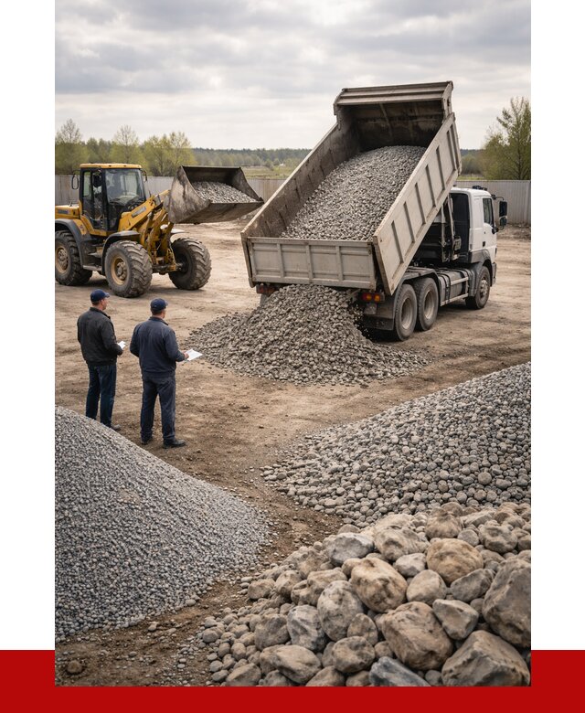 Гравий и камень с доставкой в Ярославле от 4313 р. - ПРОНЕРУДРсл