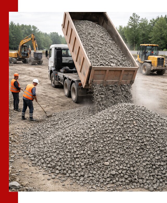 Доставка гравия фракции 40-70 в Ярославле оптом и в розницу