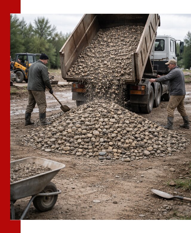 Доставка гальки речной оптом и в розницу в Ярославле