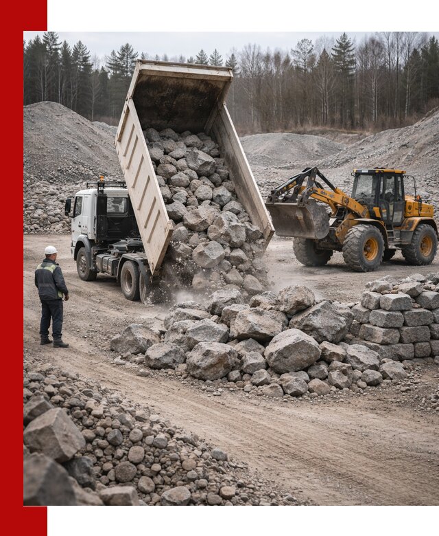 Доставка и продажа бутового гранитного камня в Ярославле