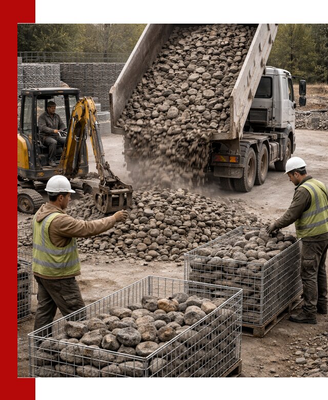 Камень для габионов фракция 100–201 в Ярославле