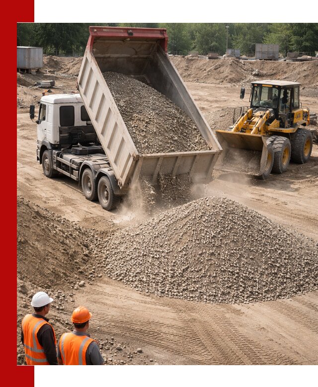 Щебень с песком (ЩГПС С2) с доставкой в Ярославле