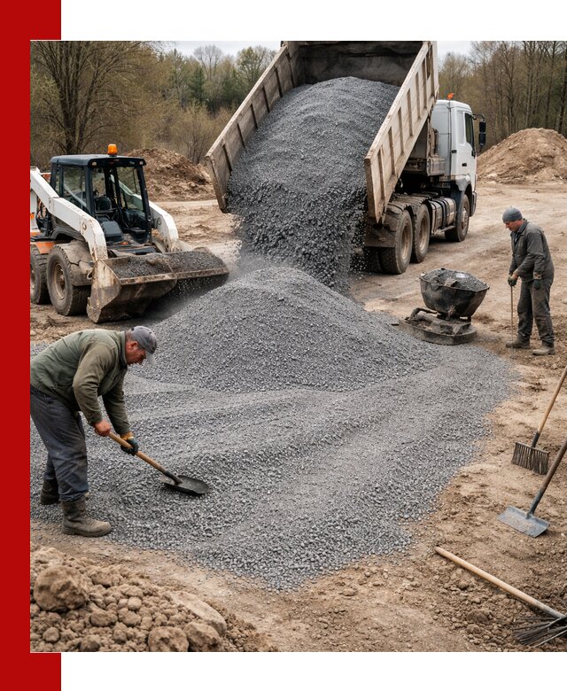 Отсев для подсыпки в Ярославле — доставка и подсыпка на участок