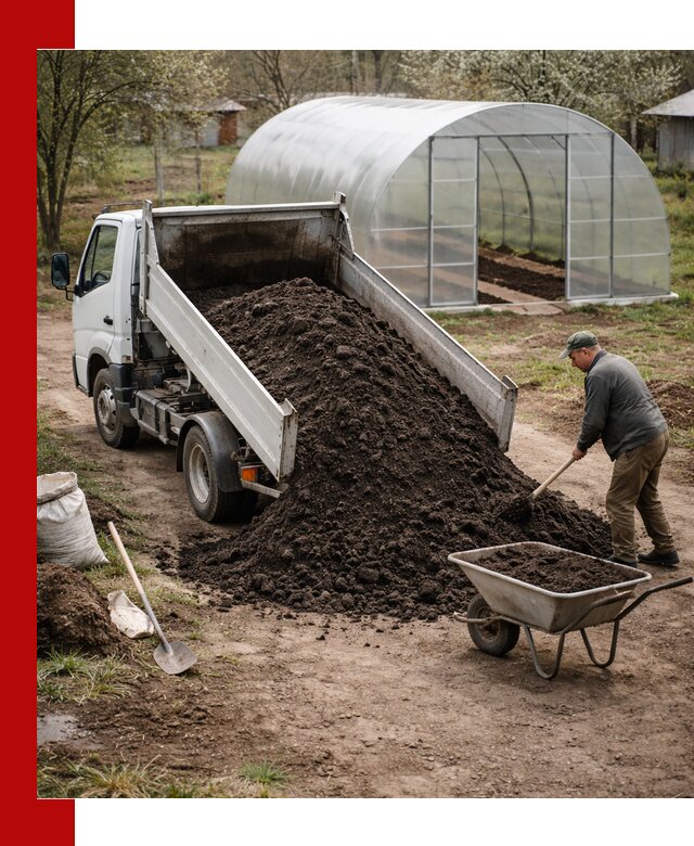 Чернозем для теплицы с доставкой в Ярославле