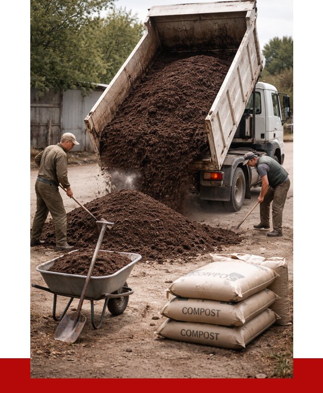 Купить компост в Ярославле от 4313 р. за куб с доставкой | ПРОНЕРУДРсл