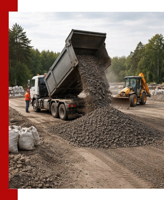 Доставка дробленого асфальта в Ярославле для дорожных работ