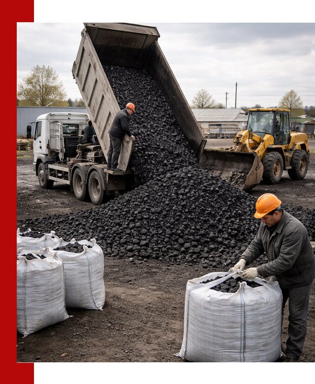 Доставка каменного угля в Ярославле оптом и в розницу