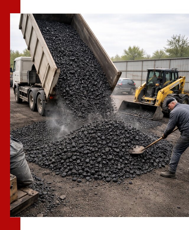 Доставка угля орех в Ярославле оптом и в розницу