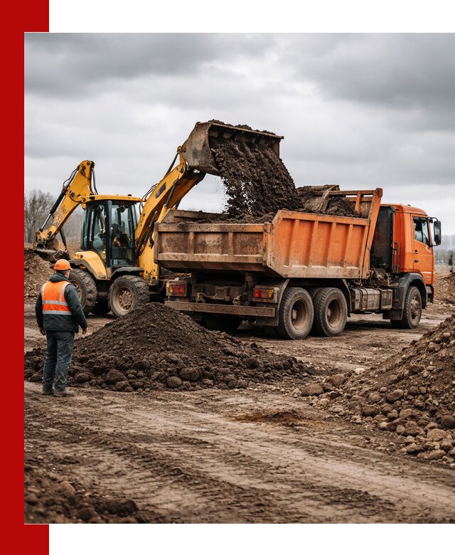 Вывоз грунта и строительного мусора в Ярославле грузовыми самосвалами