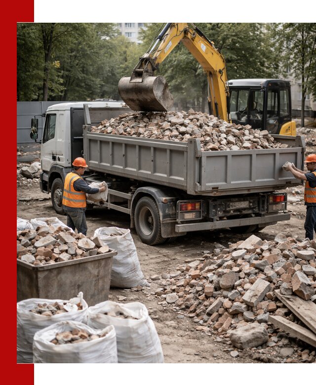 Вывоз строительного мусора в Ярославле с самосвалами и контейнерами