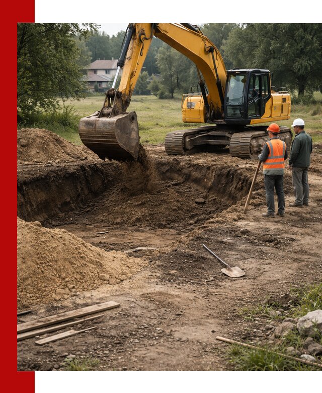 Рытье котлована под фундамент в Ярославле (быстро и недорого)