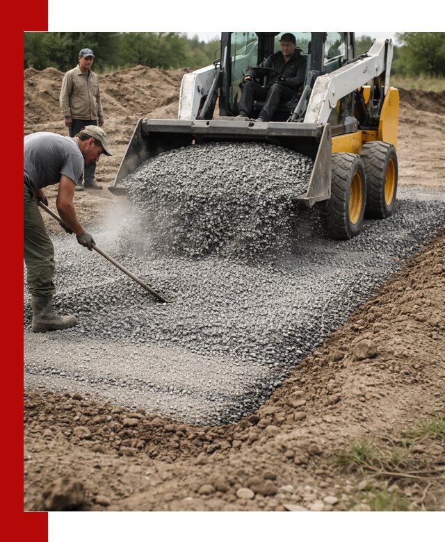 Устройство щебеночной подушки в Ярославле для дорог и фундаментов